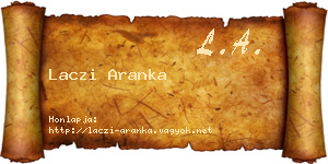 Laczi Aranka névjegykártya