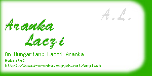 aranka laczi business card